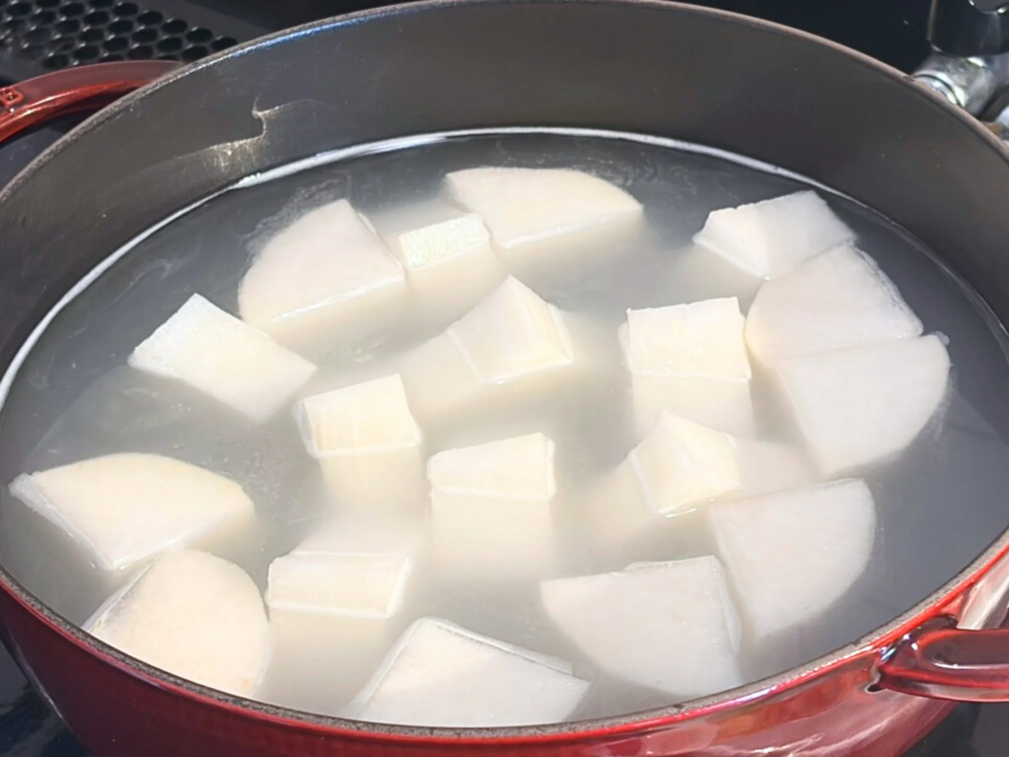 米のとぎ汁で下茹でする大根の白さ