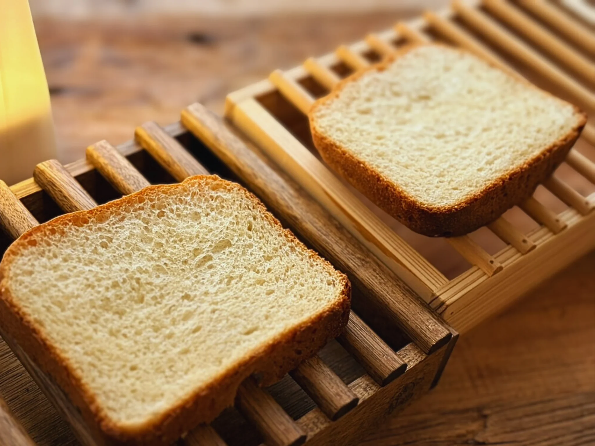 ホームベーカリーで焼き上がった食パン