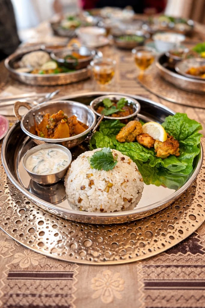 姫路のスパイス料理教室でいただいた料理のプレート